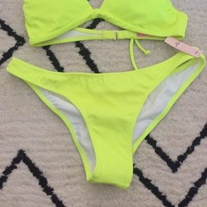 🍕 VIctoria's Secret Neon Yellow Bottom Sz M